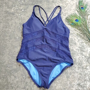 Xhilaration Crochet One Piece Swimsuit